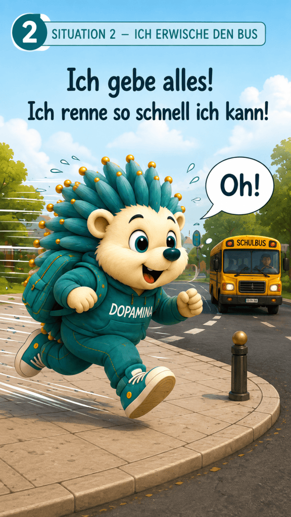 2 Situation 2 - Ich erwische den Bus
Ich gebe alles! Ich renne, so schnell ich kann!
Oh!