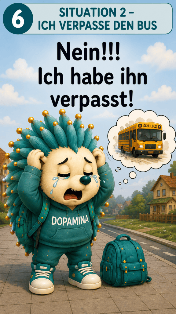 6 Situation 2 - Ich verpasse den Bus
Nein!!!
Habe ihn verpasst!
