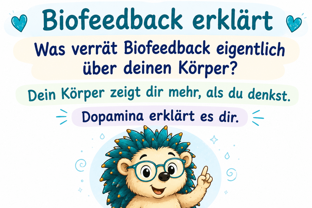 Biofeedback erklärt
Was verrät Biofeedback eigentlich über deinen Körper?
Dein Körper zeigt dir mehr, als du denkst. Du, Dopamina, erklärt es dir.